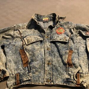 Cotler "Flight"* Squadron Adult XL Acid Wash Denim Jacket